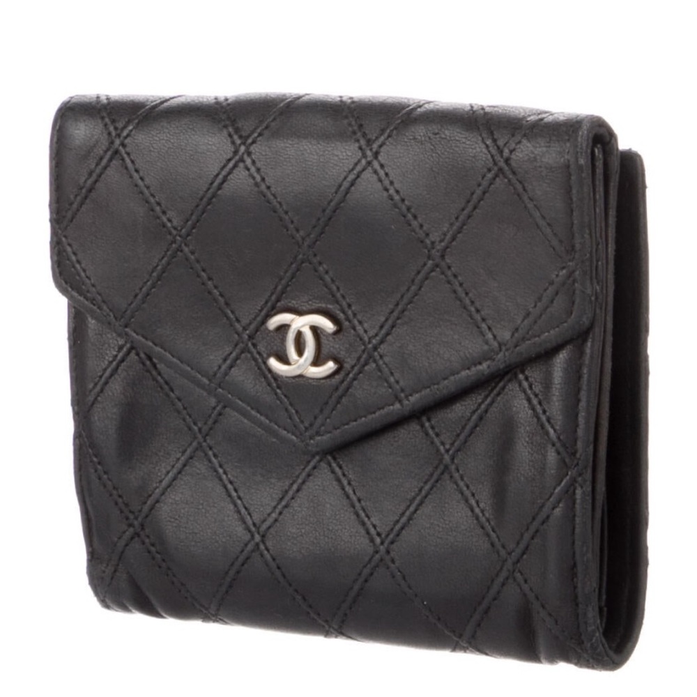 CHANEL Black Quilted Wallet